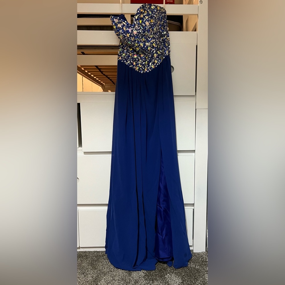 Size XS, blue long dress! Never used. Star Box brand